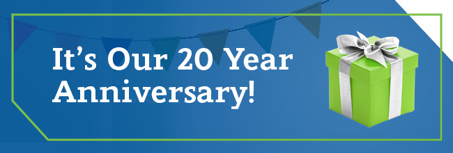 It's Our 20th Anniversary